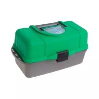 Ящик HELIOS трехполочный зеленый/серый 4 шт. 44 см 22 см