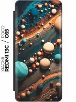 Чехол-книжка на Xiaomi Redmi 13C / Poco C65 / Сяоми Редми 13С / Поко С65 с рисунком 