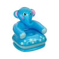 Детское надувное кресло Intex 68556 Happy Animal Chair . цвет голубой