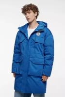 Пальто мужское Befree Куртка-парка длинная утепленная с капюшоном 2349111151-40-L синий размер L