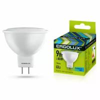 Светодиодная лампа GU-5.3 9Вт 220В ERGOLUX 13625 LED-JCDR-9W-GU5.3-4K, 4500K, 855Лм, нейтральный белый