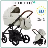 Детская коляска 2 в 1 Bebetto Luca PRO (100% экокожа) 17_CZM