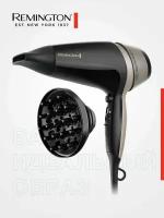 Фен для волос профессиональный Remington Thermacare Pro D5715, мощность 2300 вт, насадка диффузор для кудрей, насадка узкий концентратор для сушки и укладки волос, с ионизацией