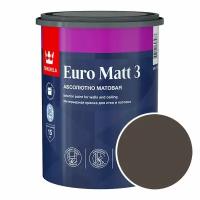 Краска интерьерная Tikkurila Euro Matt 3 RAL 8017 (Шоколадно-коричневый - Chocolate brown) 0,9 л
