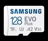 Samsung Карта памяти Samsung Evo Plus MB-MC128KA MicroSD XC 128 ГБ class 30 (с адаптером)