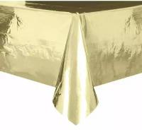 Скатерть фольгированная для праздника золотая, 137 X 182 см