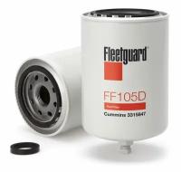 FF105D FLEETGUARD Топливный фильтр, водный сепаратор, навинчиваемый (P550106)