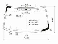 Стекло Лобовое Hyundai Porter/H100 04- XYG арт. H100-04 LFW/X