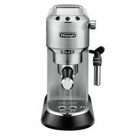 Кофеварка рожковая DELONGHI Dedica EC685. M, 1350 Вт, объем 1,1 л, ручной капучинатор, металлик