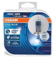 Лампа галогенная Osram H4 (100/90) P43t +50% Cool Blue Boost 5000K, 2шт, 12V, 62193CBB2