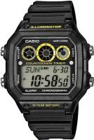 Наручные часы CASIO Standard AE-1300WH-1A таймер обратного отсчета, хронограф, водонепроницаемые