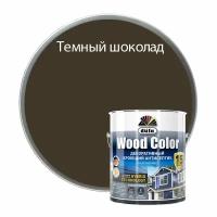 Декоративный кроющий антисептик Dufa Wood Color темный шоколад 2,5 л