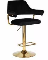 Барный стул Империя Стульев CHARLY GOLD LM-5019_Golden Black Velure (MJ9-101 черный велюр