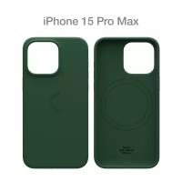 Силиконовый чехол COMMO Shield Case для iPhone 15 Pro Max, с поддержкой беспроводной зарядки, Green