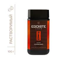 Кофе растворимый Egoiste Double Espresso сублимированный, стеклянная банка, 100 г