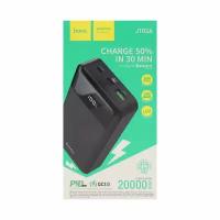 Универсальный Доп. Аккумулятор 20000mAh, J102A, HOCO, выход: 1 USB (18W)+1 PD 20W, черный