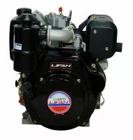 Двигатель дизельный Lifan Diesel 188FD D25 6A шлицевой вал for 1300D (10.6л. с, 456куб. см, вал 25мм, ручной и электрический старт, катушка 6А)