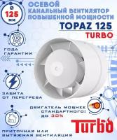 TOPAZ 125 TURBO осевой канальный 243 куб. м/ч. вентилятор 23 Вт повышенной мощности 243 куб. м/ч. диаметр 125 мм ZERNBERG