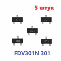 FDV301N 301 транзистор (5 шт.) ЧИП SOT23 SMD аналоги, схема D87Z характеристики NL цоколевка SOT-23-3 datasheet N CHANNEL MOSFET