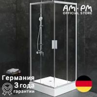 Душевое ограждение AM.PM Gem W90G-404-100280-MT 100х80 см, стекло прозрачное, профиль матовое серебро