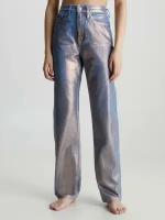 Джинсы CALVIN KLEIN High Rise Straight Metallic Jeans