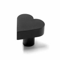 Ручка кнопка мебельная “HEART“, цвет черный 9867122