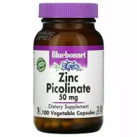 Bluebonnet Nutrition Zinc Picolinate Пиколинат цинка 50 мг 100 растительных капсул