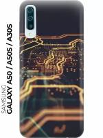 Силиконовый чехол Микросхемы на Samsung Galaxy A50 / A50s / A30s / Самсунг А50 / А30 эс / А50 эс