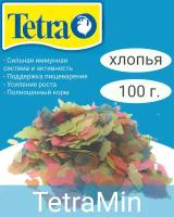 Корм для аквариумных рыбок TetraMin Flakes - хлопья, 100 гр