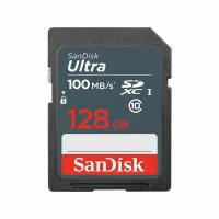 Карта памяти SanDisk Ultra 128GB SDXC Memory Card 100MBs. Цвет: черный
