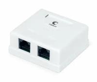 Cabeus WS-8P8C-Cat.6-2 Розетка компьютерная RJ-45(8P8C), категория 6, двойная, внешняя, Dual IDC