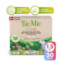 Стиральный порошок BioMio BIO-COLOR с экстрактом хлопка, для цветного белья, экологичный, 1,5 кг