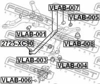 С/блок задней балки задний, VLAB005 FEBEST VLAB-005