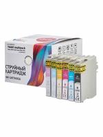 Набор картриджей T0487 для Epson Stylus Photo R300, R200, RX500, R220, R340, R320 C13T04874010 Sakura 6 шт