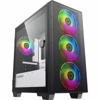 Компьютерный корпус, без блока питания mATX/ Gamemax Aero Mini mATX case, black, w/o PSU, w/1xUSB3.0+1xUSB2.0, w/3x12cm ARGB front fans GMX-12-Rainbow