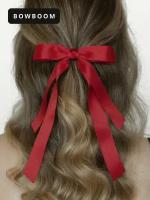 Красный атласный бант для волос на заколке-автомат для девочек и женщин. Украшения и аксессуары для волос