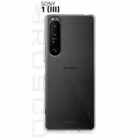 Чехол ROSCO для Sony Xperia 1 Mark III (Сони Иксперия 1 Марк 3) бортик (защита) вокруг блока камеры, силиконовый чехол, тонкий, прозрачный чехол