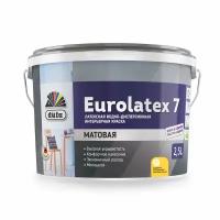 Краска для стен и потолков водно-дисперсионная Dufa Retail Eurolatex 7 матовая 2,5 л