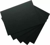 Черный картон, Decoriton, крашенный в массе, толщина 1 мм, 15х20см, 715 г/м2, 10 листов