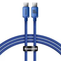 Кабель Baseus Crystal Shine Series Fast Charging Data Cable Type-C to Type-C 100W 1.2m Blue (CAJY000603)
