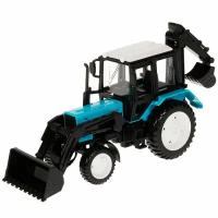 Модель металлическая МТЗ трактор беларус 11 см со звуком и светом Цвет Синий технопарк BELARUS-11SL-BU