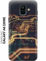 Силиконовый чехол Микросхемы на Samsung Galaxy A6 (2018) / Самсунг А6 2018