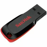 Флешка SanDisk 64GB CZ50 Cruzer Blade, черно-красная