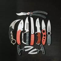 Набор из 10 игровых ножей cs go, деревянные: бабочка, керамбит, танту, тычковый и др