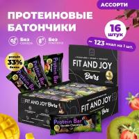 Протеиновые батончики без сахара, Fit and Joy, спортивный батончик для похудения protein bar, спортпит диетический