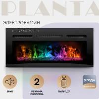 PLANTA Электрокамин PFP-INS050 MULTICOLOR, настенный/встраиваемый электрический камин, 50