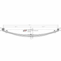 Рессора задняя для кавз 4238 3 листа