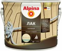 Лак палубный шелковисто-матовый Alpina прозрачный 2,5 л