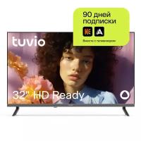 32” Телевизор Tuvio HD-ready DLED Frameless на платформе YaOS, TD32HFGEV1, темно-серый