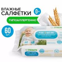 Влажные салфетки Pure&Nature Пантенол и овсяное молочко, липучка, 60 шт, 1 уп